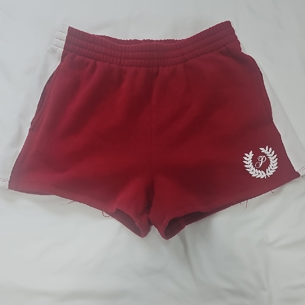 PINK Victoria's Secret Red High Waist Shorts